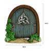 Cute Miniature Fairy Gnome Window Door Figurines Elf Home Yard Art Garden Sculpture Statues Decor Tree Sculpture Window Door
