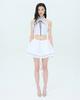 Leobyui Ribbon Insert Bell Skirt White