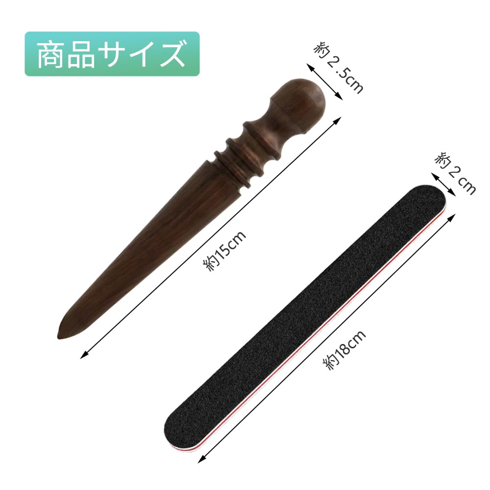 Samcos Ebony Leather Edge Polishing Stick A specialized tool for polishing leather and leather Includes sanding - edges, finishing, leatherwork,