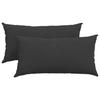 Sofa Cushions 2 Pieces Black 80 X 40 Cm Fabric