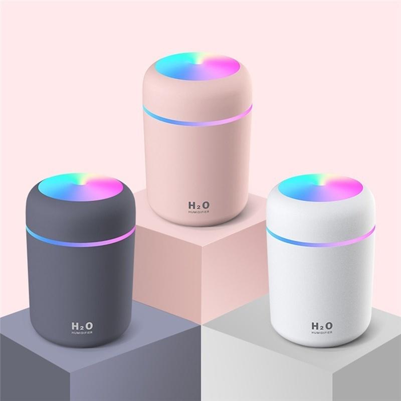 300ml Aromatherapy Humidifier  Colorful Atmosphere Lights Car Essential Oil Diffuser Usb Air Ultrasonic Aroma Diffuser