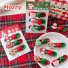 Christmas Cute Cartoon Hairpin Combination Sweet Girl Holiday Dress Up Bangs Broken Hair Edge Clip Student Hair Accessories