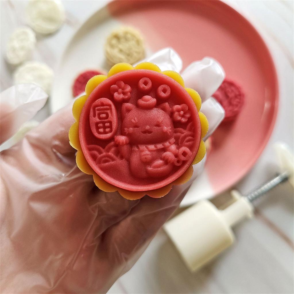 Multi-Shapes Plastic Mooncake Stamps Plastic Mooncake Moulds Baking Accessories Mooncake Tools for MidAutumn Festival