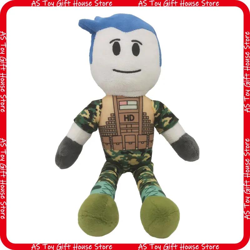 Roblox Plush Toy Military Style Stuffed Doll Game Character Soft Cartoon Figure For Game Fans Birthday Gift Room Decor