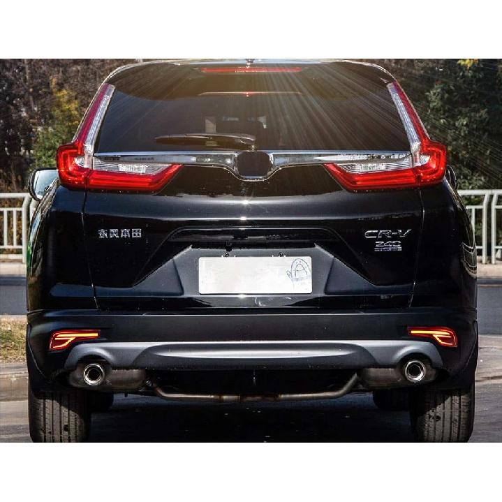 CSCSNL 2Pcs Red Lens LED Rear Bumper Reflector Lamp For Honda CRV CR-V 2017 2018 2019 Tail Brake Light Fog Lamp
