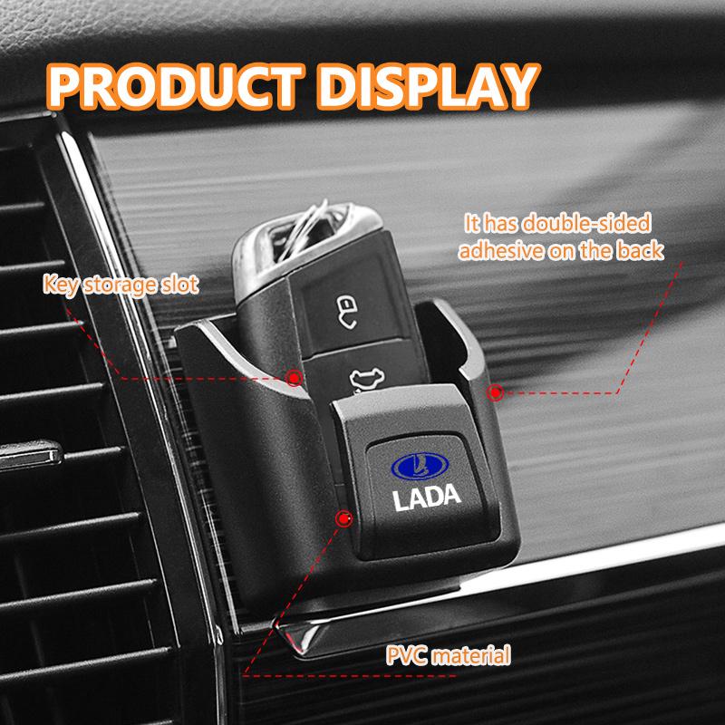 Car Key Holder Clip Dashboard Organizer Adhesive Mount Keychain Storage Box For Lada Xray Granta Priora Sedan Sport Kalina Vesta ZZ17