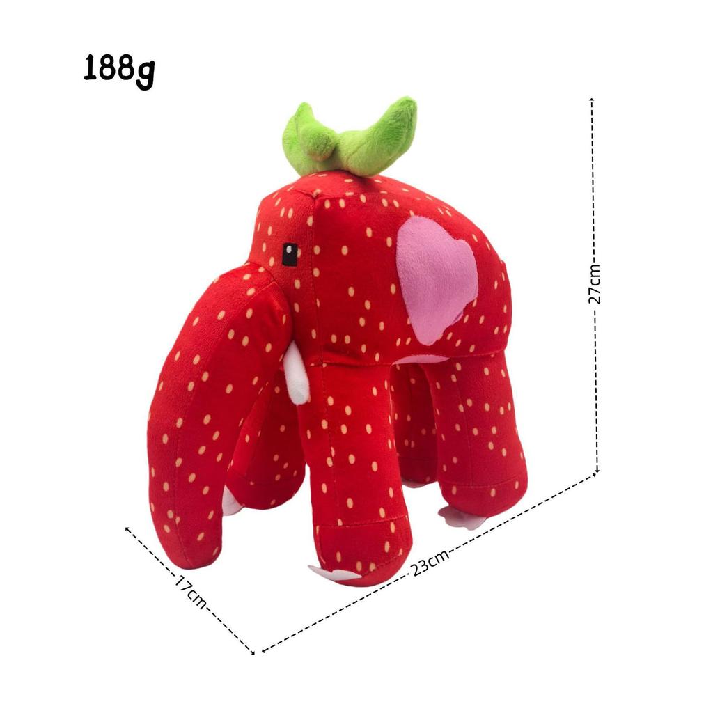 Plush Toys, Brain Rot Toys, Game Toys, Steal a Brainrot, Christmas Gifts, New Year's Gifts, Children's Gifts (strawberry Elephant)