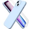 Case - Cover - iPhone 15 Plus - TPU - 2 Tempered Glass - Sky Blue
