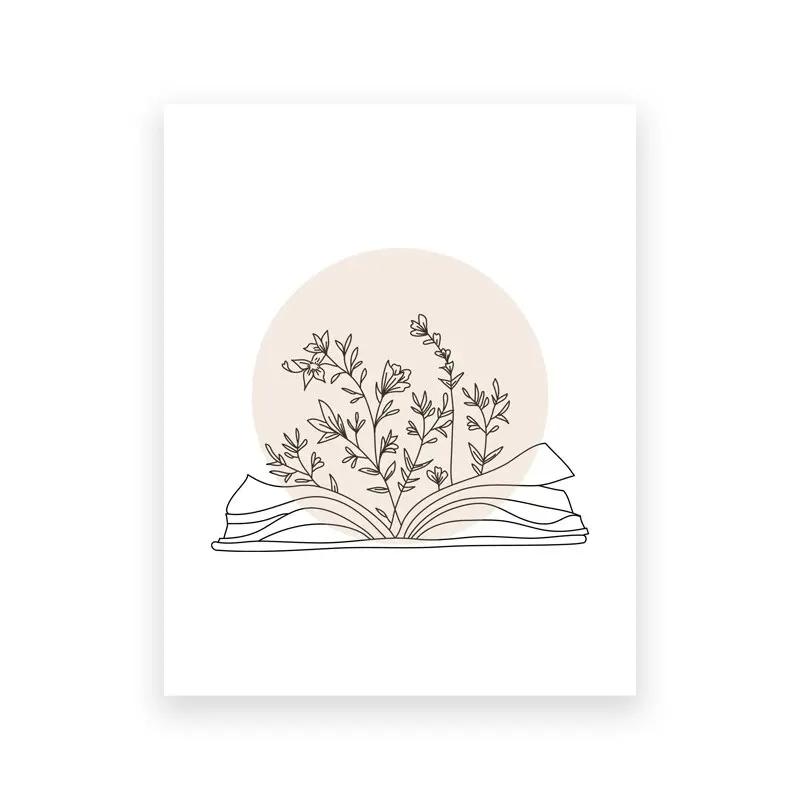 Inspirational 'Just One More Chapter' Book Print,Perfect Gift for Writers and Book Lovers,Reading Quotes Poster,Wall Art Picture