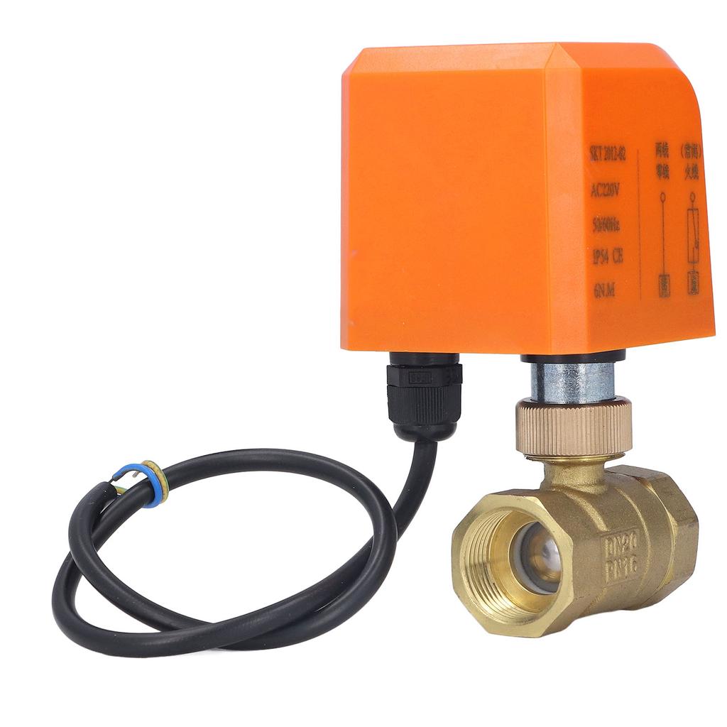 Motoriserad kulventil Elektrisk 2-vägs Normalt stängd DN20 AC220V Industriella tillbehör