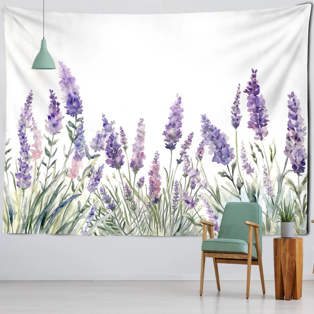 VIKAMA Boho Floral Greenery Tapestry Fern Leaf Natural Landscape Wall Hanging Aesthetic Home Decor