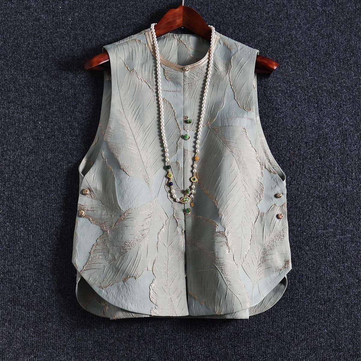 

Новый жилет женский топ весенний жилет жилет для пожилых женщин 3XL (recommended 138-75kg) синий