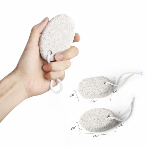 Phogary Natural Pumice Stone for Foot, 2-Piece Lava Pedicure Tool for Feet and Hands, Hard Skin Exfoliation - Natural Foot File, Exfoliation, Removes