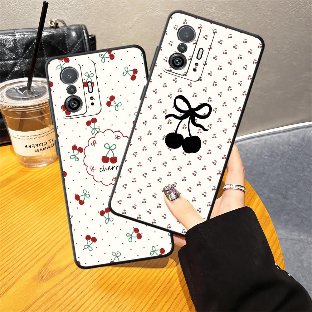 Funda Phone Cover Case for Xiaomi Mi 12 11T 12T Pro 13 Lite 12X 10T 11 14 Cartoon Cherry