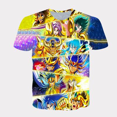 Japanse Animatie Saint Seiya Mode Heren Zomer Casual Comfortabel Sneldrogend Ademend T-shirt XXS-6XL