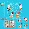 2PCS PVC Christmas Window Stickers Snowman Snowflake Santa Claus Window Electrostatic Sticker Merry Christmas Decals Home Decoration