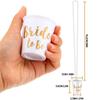 12pcs ABS Gold Foil Shot Glass Necklaces For Bachelorettes Party Decorations Bachelor Party Favors