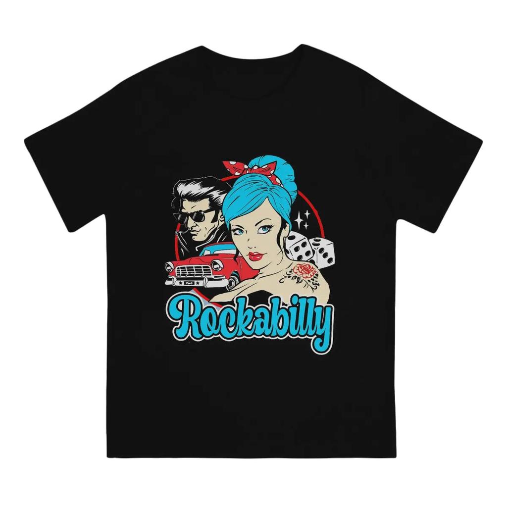 Rockabilly Pin Up Girl 50er Sock Hop Party Rock And Roll T-Shirt Vintage Alternativ Herren T-Shirt O-Ausschnitt