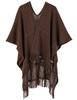 Hot-Selling Knit Shawl: Spring Summer Autumn, Hollow Design, Tassel Trim, Solid Color, Lightweight for European & American Styles.
