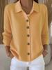 2025 European & American Knitted Women's Cardigan Sweater Coat - Solid Color, Autumn/Winter Casual Fashion
