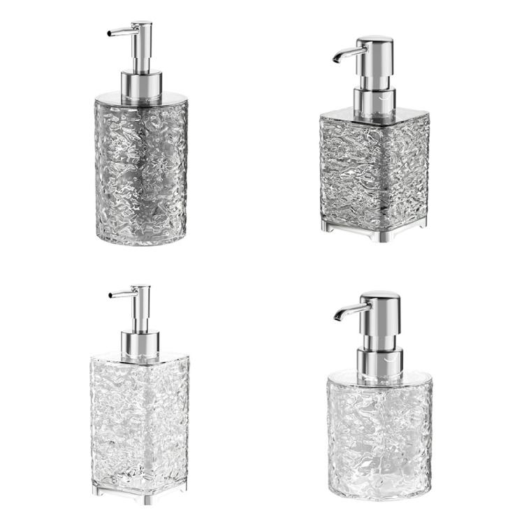 Foam Soap Dispenser with Diamond Glass Refillable Hand Soap Dispenser Worktop Soap Dispenser Mouthwash Lotion Dispenser