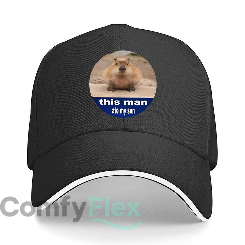 Capybara This Unisex Sandwich Baseball Cap For Womens Unisex FeUnisex Beach Dad Hat Hip Hop Snapback Cap