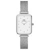 Daniel Wellington PETITE series watch quartz movement stainless steel strap white dial women's watch star crystal watch small square watch DW00100597