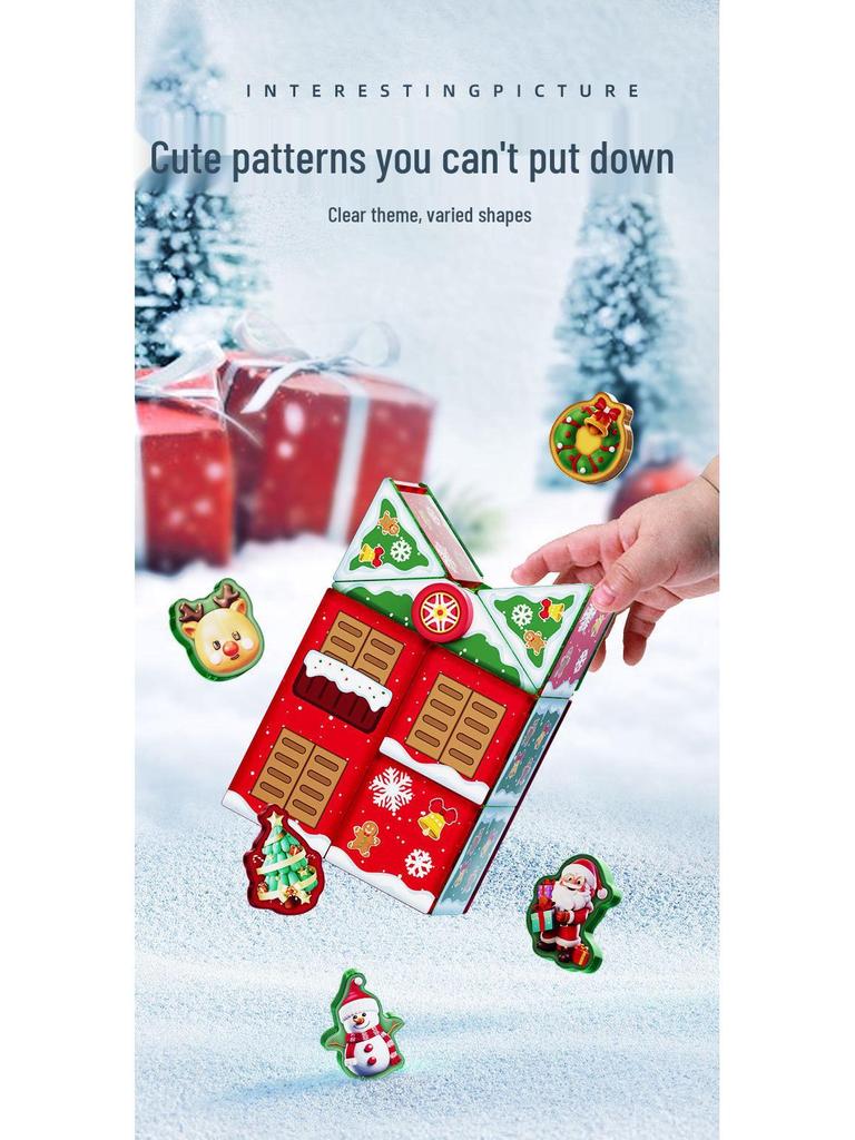 Magnetic Tiles Building Blocks - DIY Christmas Tree Ornament Toys & Magnet Puzzles for Kids