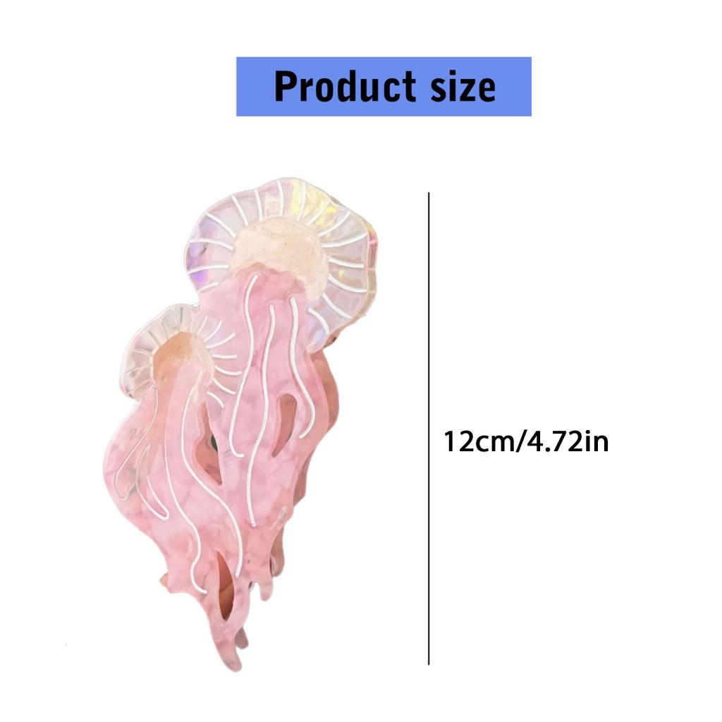 Stylish Jellyfish Acetate Hair Clip Claw Unique Designs Women's Hair Accessory for Daily Outings and Casual Gatherings