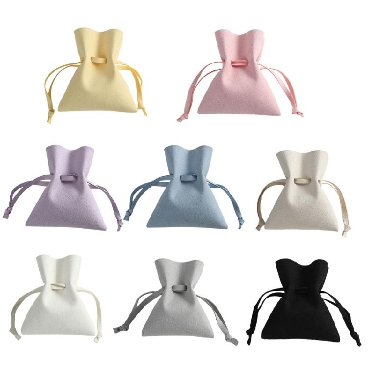 Multifuntional Jewelry Display Bag Square Box and Soft Leather Pouches Leather Texture Suitable for Gifting and Storage
