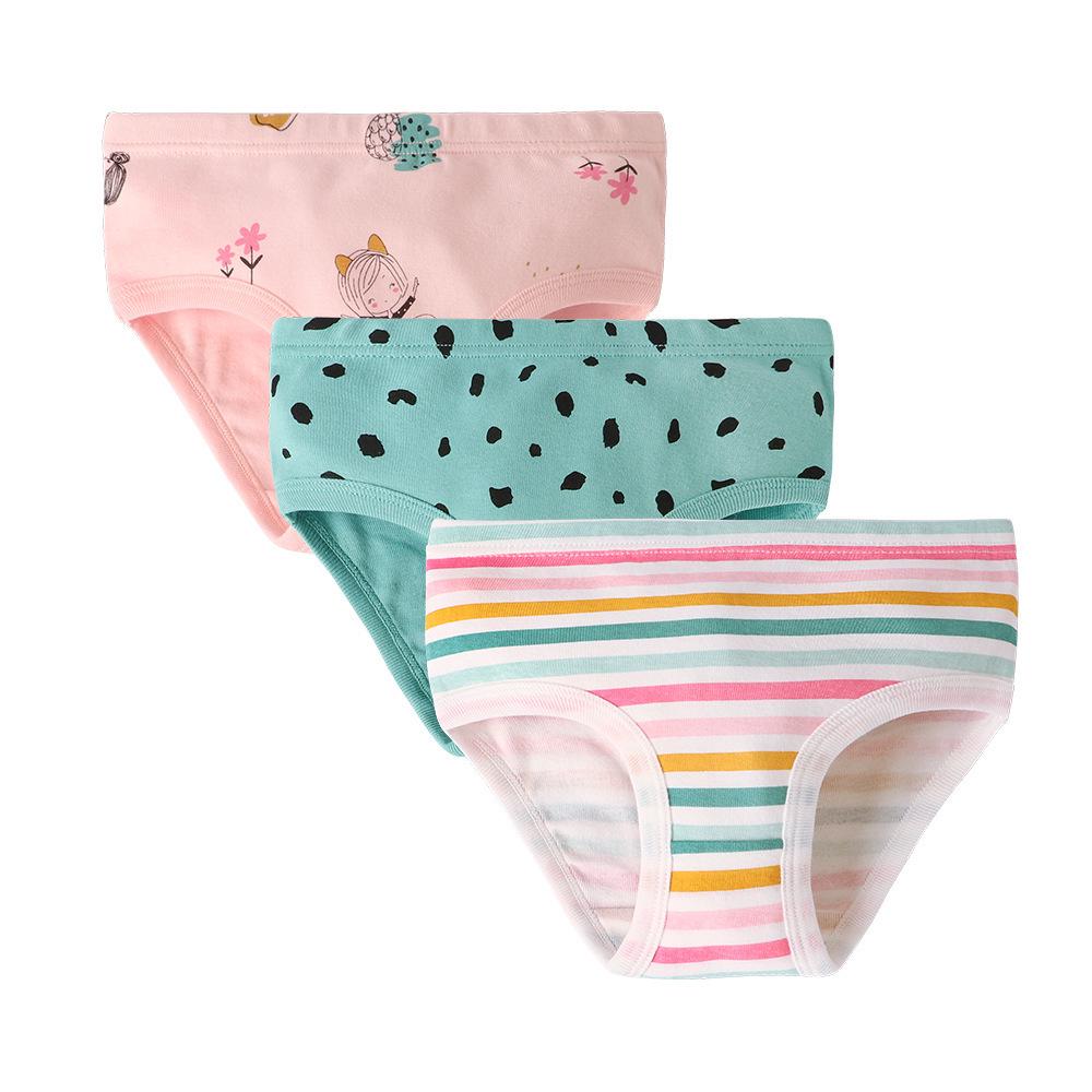 Zertifizierte Baumwoll-Dreieckunterwäsche für Mädchen - Atmungsaktive Baby-Shorts im europäischen und amerikanischen Stil