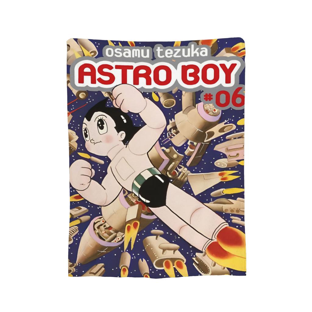 Astro Boy Bauplan Strickdecke Astroboy Anime Fleece Überwurfdecke Sommer Klimaanlage Bedruckt Weich Warm Bettüberwürfe,