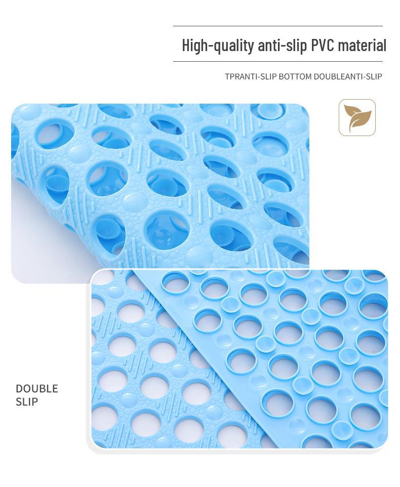 Non-Slip PVC Bathroom Shower Mat - Anti-Fall Toilet and Bath Floor Mat