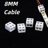 LED Strip Connector Kits 2/10Pcs 8mm 2Pin Screw Fixing No Soldering for Home DIY Decor