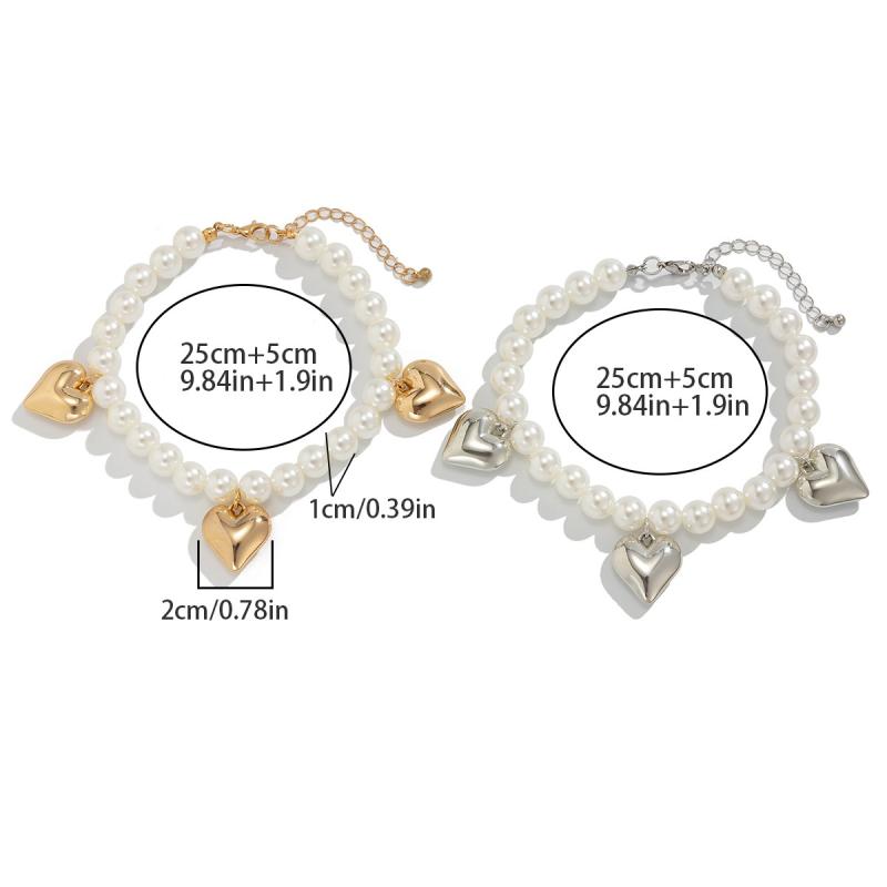 1/2/3Pcs Fashion Imitation Pearl Chain Anklet Bracelet For Women Bohemian Starfish Shell Millet Bead Ankle Chain Foot Jewelry