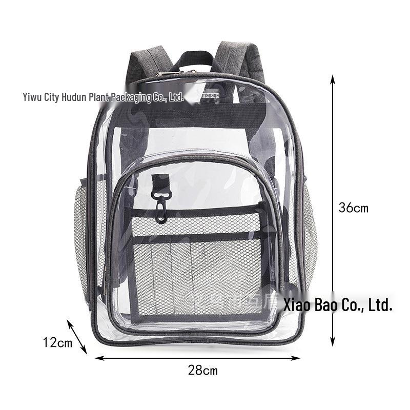 

Large Capacity PVC Backpack for Students and Outdoor Activities 36x28x12 cm