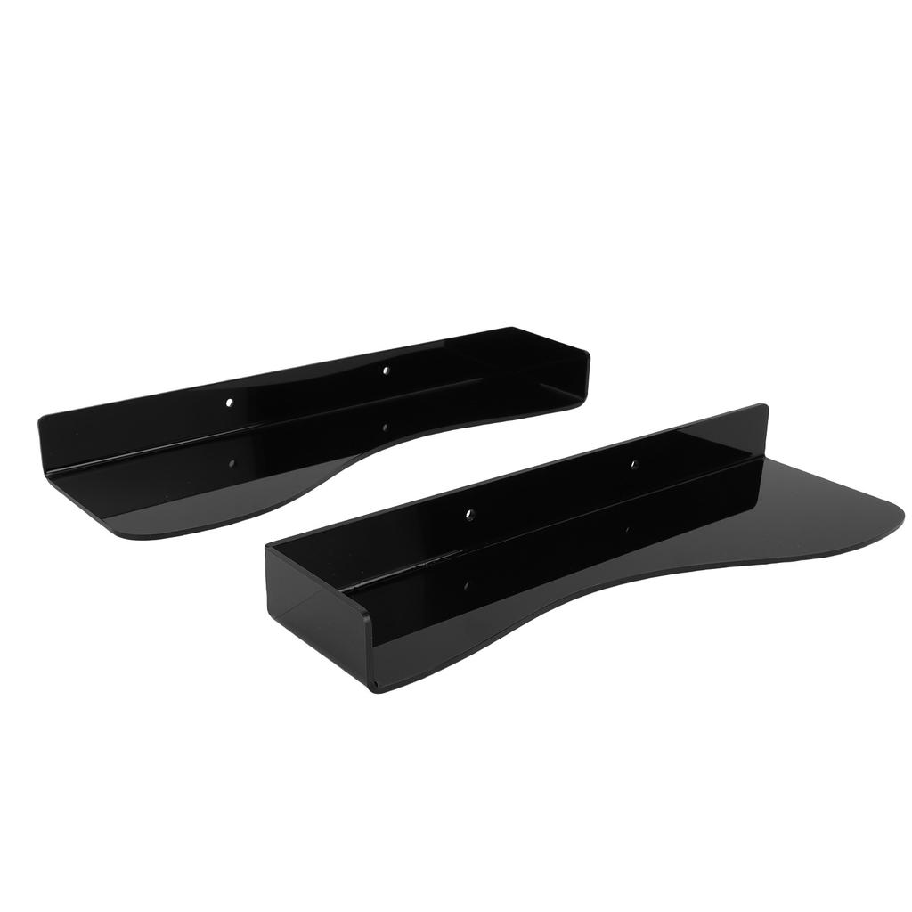 2pcs Floating Shoe Display Shelf Space Saving Acrylic 6.6lb Load Bearing L Shape Floating Shoe Rack for High Heels