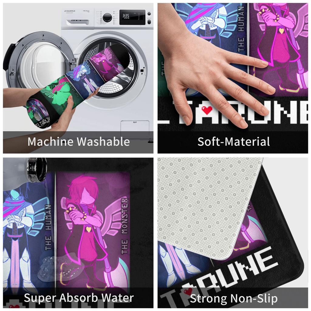 Lancer Deltarune Game Door Floor Kitchen Bath Mat Anti-Slip Indoor Doormat Bedroom Balcony Entrance Rug Carpet Footpad