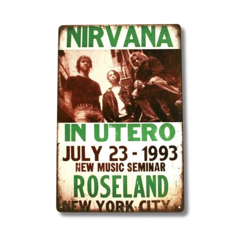k1In Utero Concert Tin Sign Roseland Decoraluminum 20X30CM