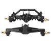 RC Car Front Axle Rear Set Black Aluminum Alloy Lightweight Electrophoretic Coating Front Rear Axle Assembly for 1/18 RC Crawler Car