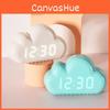 Cloud Shape Led Alarm Clock With Voice Control Night Light For Students And Bedroom Decor