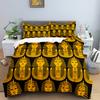 Ancient Egypt Pharaoh King Queen Duvet Cover African Egyptian Style Bedding Set For Teens Adults Black Tribe Ethnic Quilt Cover