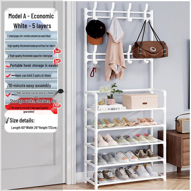 Sapateira multicamadas: Armazenamento para Entrada para Sapatos e Casacos, Perfeito para Dormitórios e Aluguéis