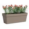 ARTEVASI Jardinière - Plastique - Taupe - Rectangulaire - L49,9 x P20 x H18,1cm