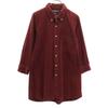 90s BIG SHIRT OLD Long Sleeve Corduroy Button Down Shirt Dress Women Used