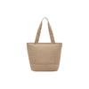 Jordan Portable Versatile Zipper Closure Polyester Tote Bag Shopping Bag Shoulder Handbag Regular Women tote bags Desert-Brown WA0731-X6A