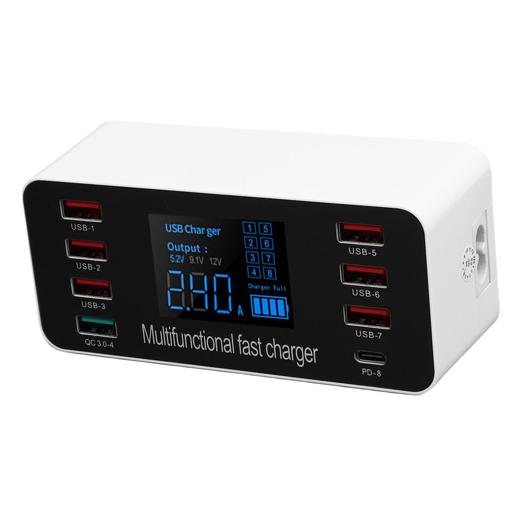 60W USB C Charger GaN Portable USB C PD Fast Charging Station Hub Laptop Charging Adapter for Home Office US Plug