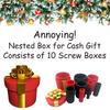 Annoying Nested Screw Gift Box, Annoying Gift Box, Standard Money Present Box, Prank Gift Boxes, Money Puzzle Box For Cash Gift