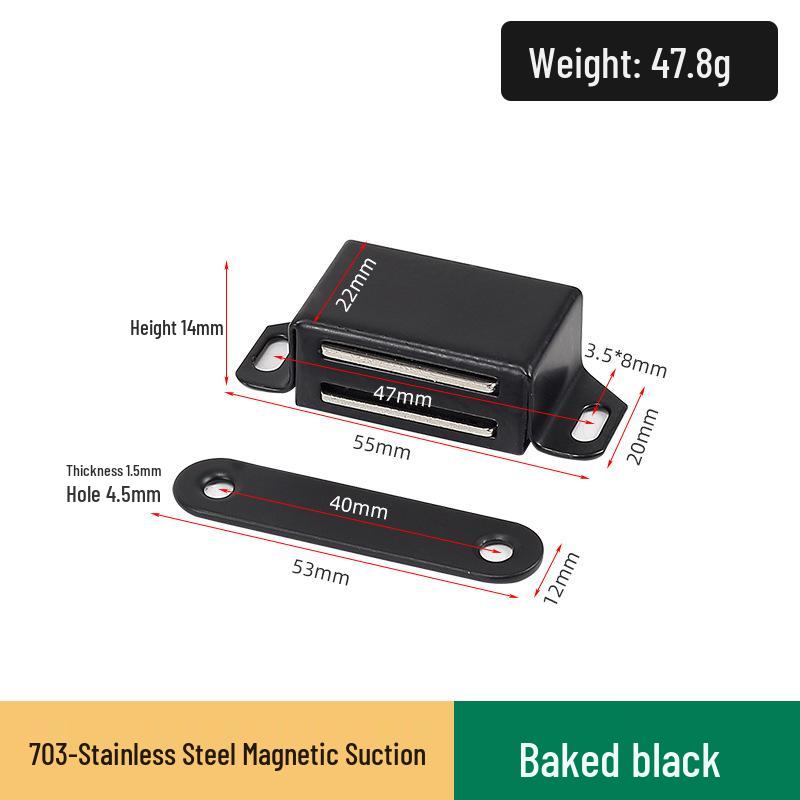 Magnetic Stainless Steel Cabinet Door Bumper & Clip for Wood Furniture