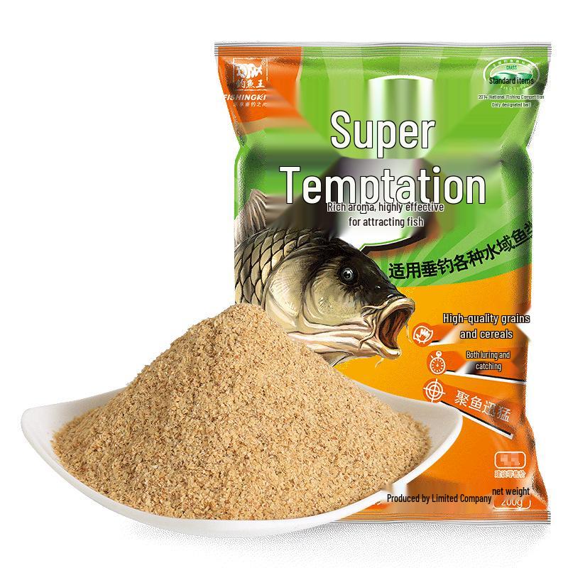 

Fishing King Universal Carp Bait: Super Attractant for Crucian, Common, and Grass Carp with Rich Aroma, 200g, 90 Bags/Box